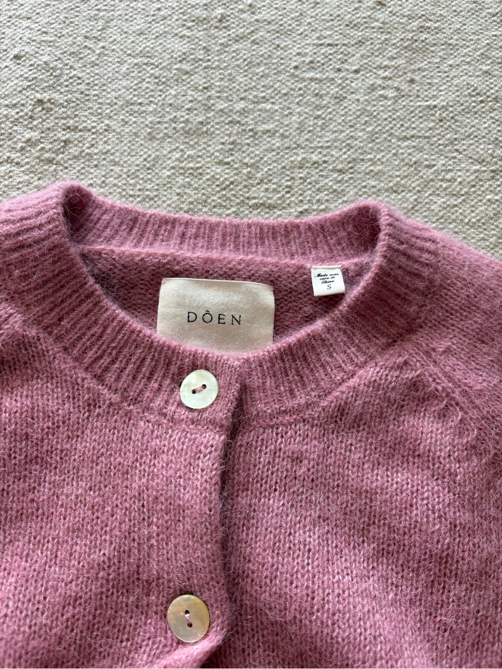 Dôen Petra Cardigan, Pink, Small - Picture 2 of 4